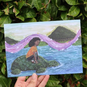 Dromerige kunstafdruk | Geïnspireerd door de natuur en magie | A5-afbeelding | Muurkunst