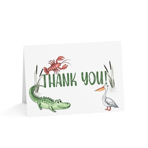 Juego de tarjetas de agradecimiento Whimsical Bayou: adorables diseños de animales para cualquier ocasión, perfecto para cumpleaños, bodas, notas de gratitud, [...]
