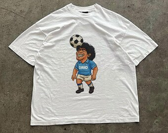 T-shirt Napoli Fans Maradona - Maillot 10 Scudetto - Style Ultras Rétro Blanc