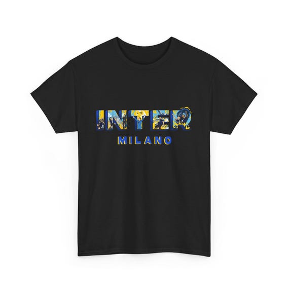 Doodle Text Inter Milao Unisex Cotton Tee Nerazzurri, San Siro