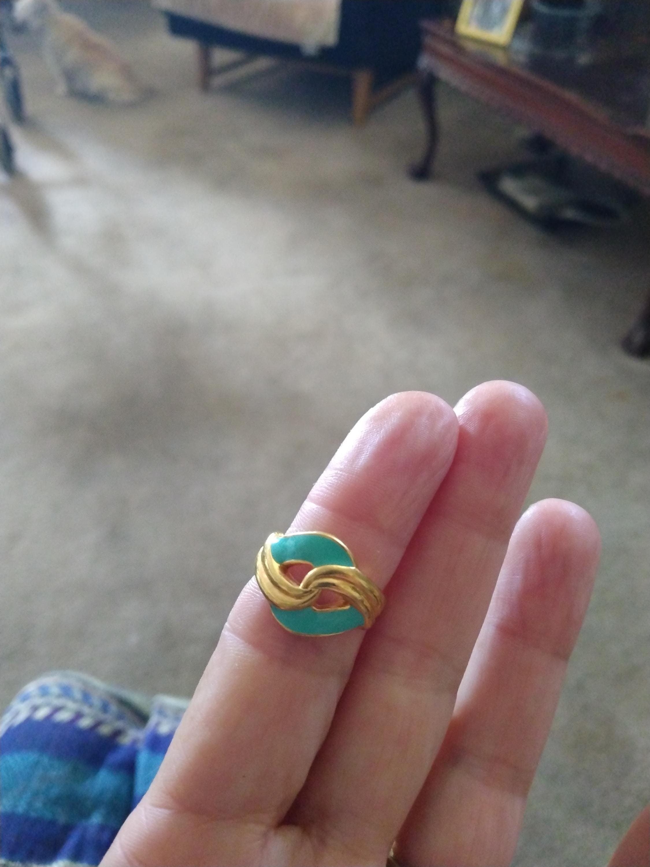 RARE 1980's Avon Love Knot Turquoise Enamel Size 5 Ring - Etsy