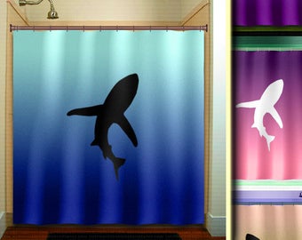 Shark Fabric Shower Curtain, Extra Long, Custom Sizes