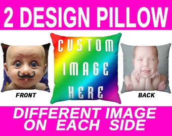 Custom Photo Pillow Cover, Double-Sided Personalized Cushion