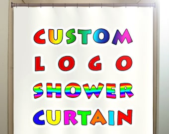 Custom Logo Shower Curtain: Personalized Photo Design, Polyester Fabric