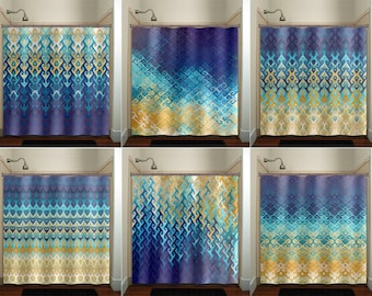 Nautical Shower Curtain, Ocean Beach House Decor, Coastal Bathroom