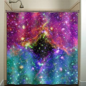 Nebula Galaxy duschdraperi, Space Cosmos, polyestertyg