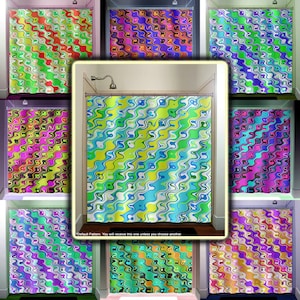 mahi teal green sea foam Shower Curtain Extra Long, Fabric Shower Curtains Stall, Custom Wall Tapestry, Window Valance Cafe Panels, Bath Mat