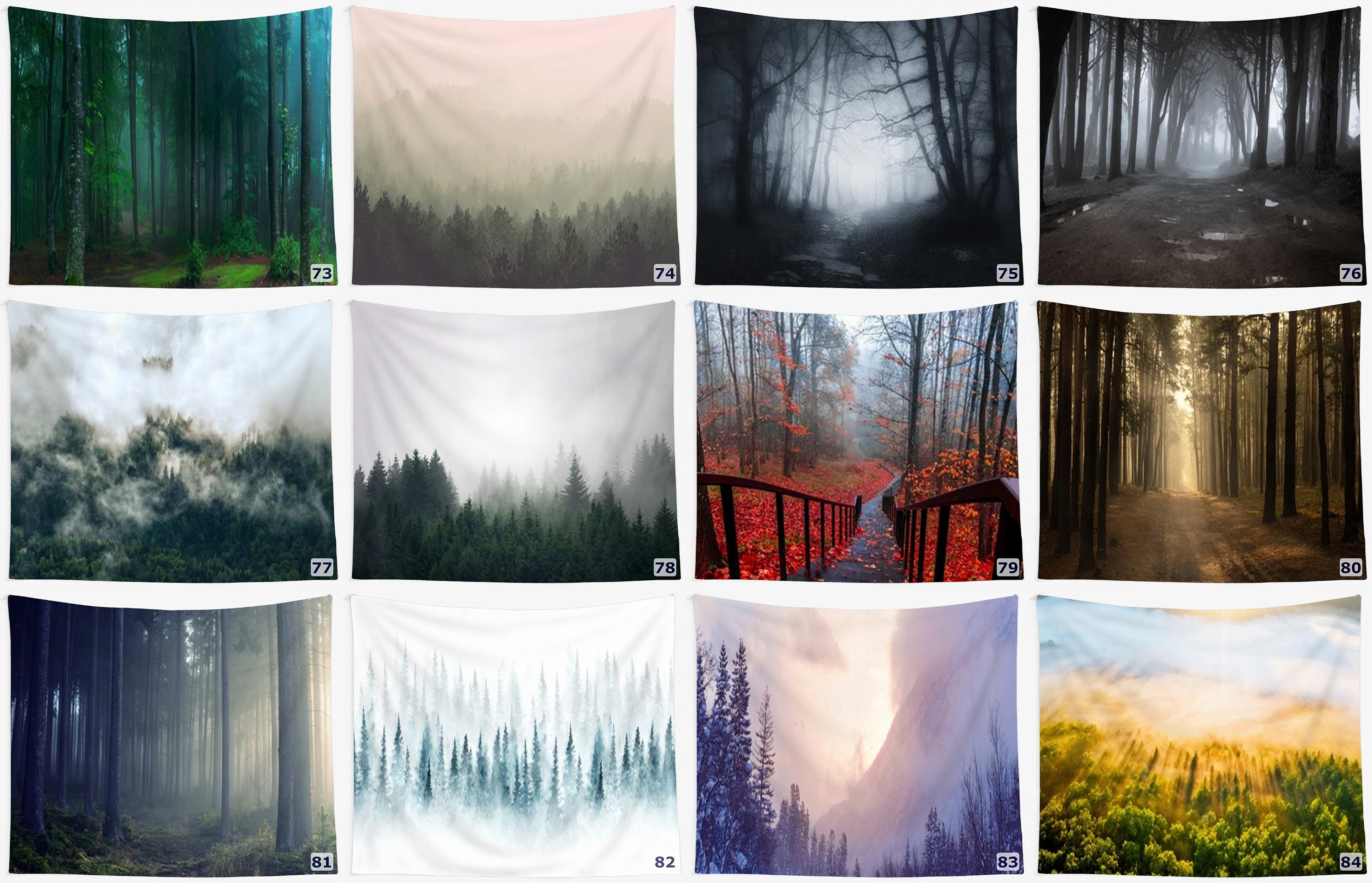 Forest Tapestry Nature Tapestry Forest Wall Tapestry Etsy Australia