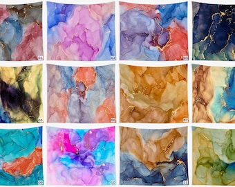 Abstract Marble Tapestry | Watercolor Gold Wall Decor