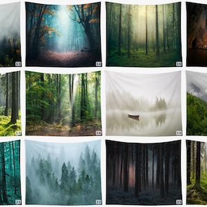 Forest Tapestry | Nature Tapestry | Forest Wall Tapestry | Nature Wall Tapestry | Forest Wall Hanging | Forest Wall Art Decor Fabric