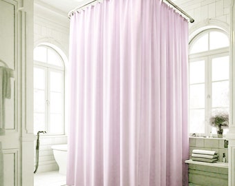 Pale Pink Shower Curtain Liner, Extra Long Wide, 72 84 96 108 inches, Custom Size