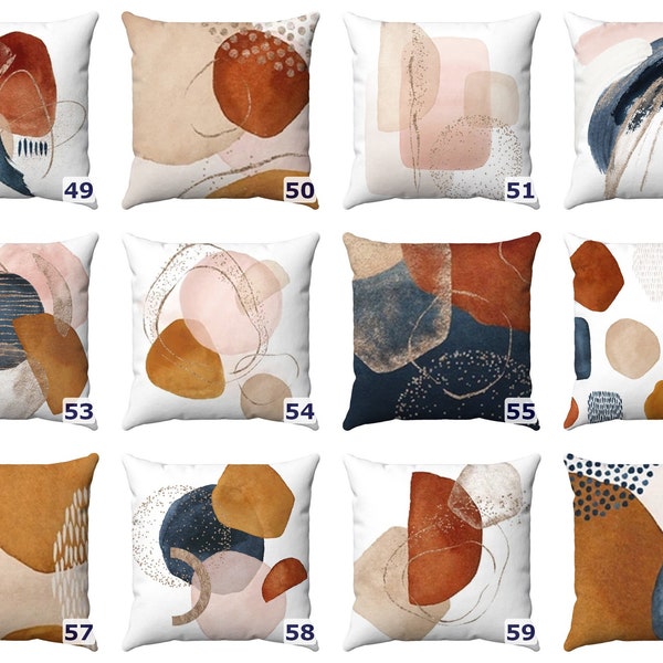 Blue Toss Pillows Etsy