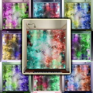 Nebula Outer Space Galaxy Shower Curtain Extra Long, Fabric Shower Curtains Stall, Custom Wall Tapestry, Window Valance Cafe Panels