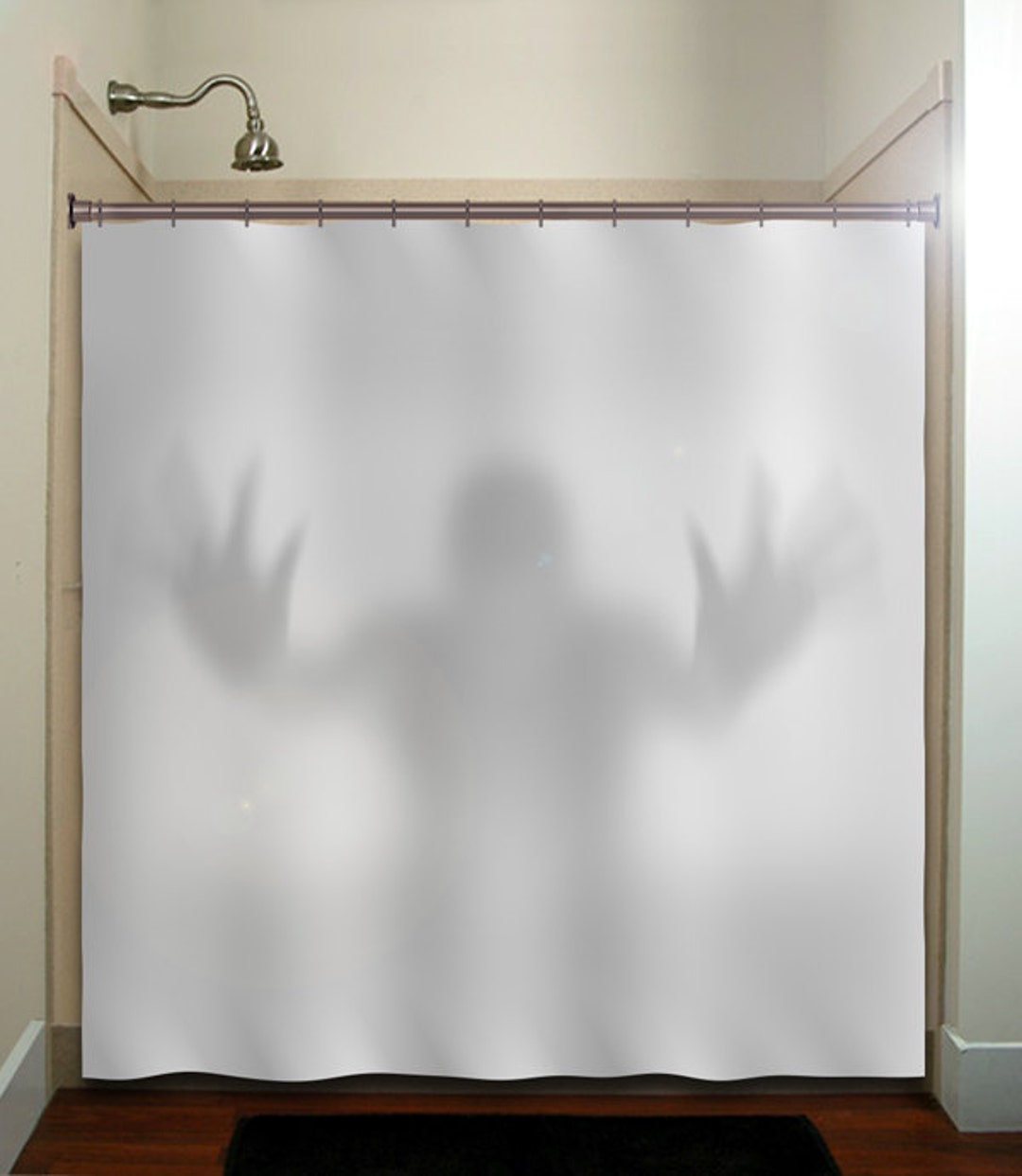 Scary Ghost Halloween Shower Curtain Extra Long Fabric Shower Etsy
