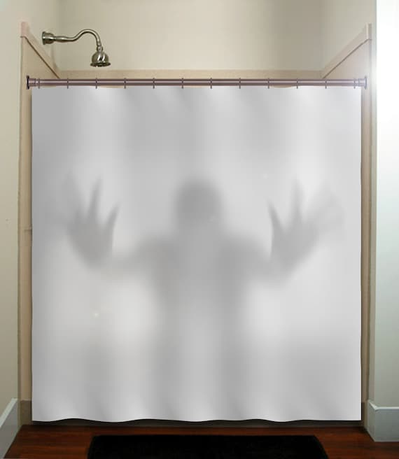 Scary Ghost Shower Curtain Extra Long Fabric Scary Ghost Shower Curtain, Scary Shower Curtain