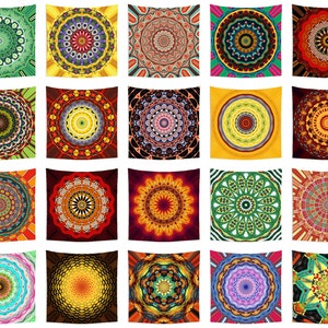 Tapiz de pared Mandala / Arte de pared Mandala / Tapiz Mandala / Decoración de pared Mandala / Regalo Mandala / Arte Mandala / Tela de decoración Mandala