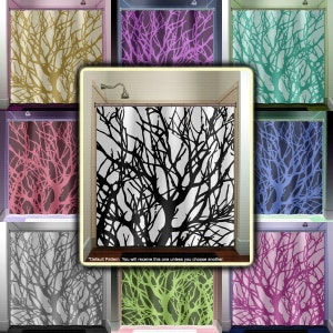 tree branch Shower Curtains Extra Long, Fabric Shower Curtain Stall, Custom Wall Tapestry, Window Valance Cafe Panels, Bath Mat, Towel