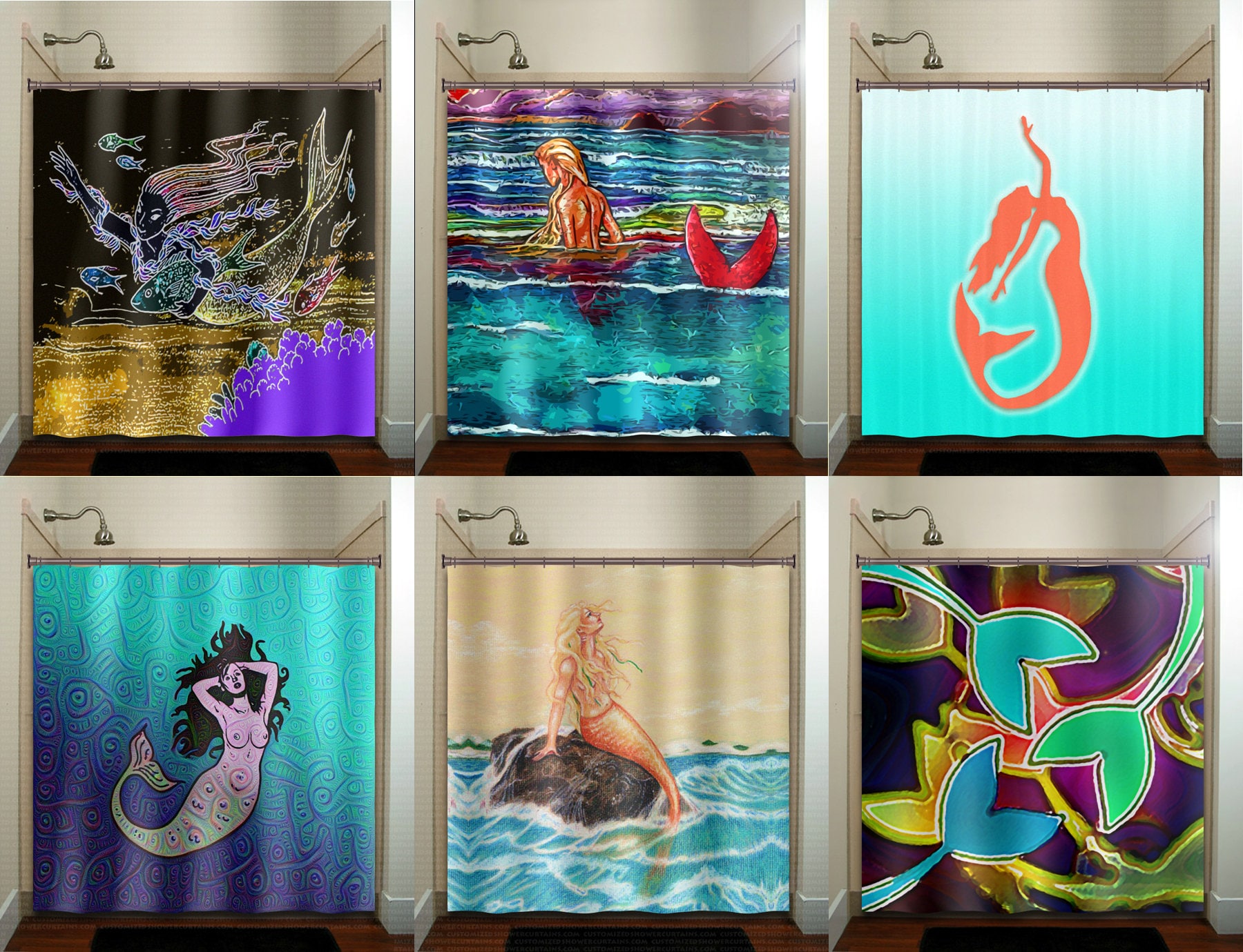 Extra Long Shower Curtain Custom Size Wide Tall Length Etsy