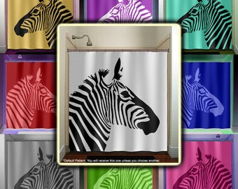 Zebra-Kopf-Gewebe-Duschvorhang, kundenspezifische Größe