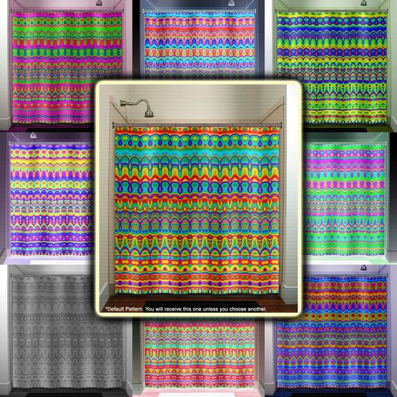 Pride Colors Rainbow Shower Curtains, Bright Colored Shower Curtains