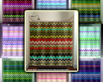Southwestern Chevron Duschvorhang, Boho Wandteppich