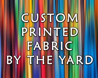 Custom Printed Fabric by the Yard, Print your own Cotton Fabric, Polyester Poplin, Combed Cotton Twill Linen. Personalized Photo Fabric