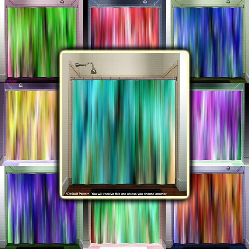 Aqua Turquoise Teal Shower Curtain Extra Long Fabric Shower Etsy