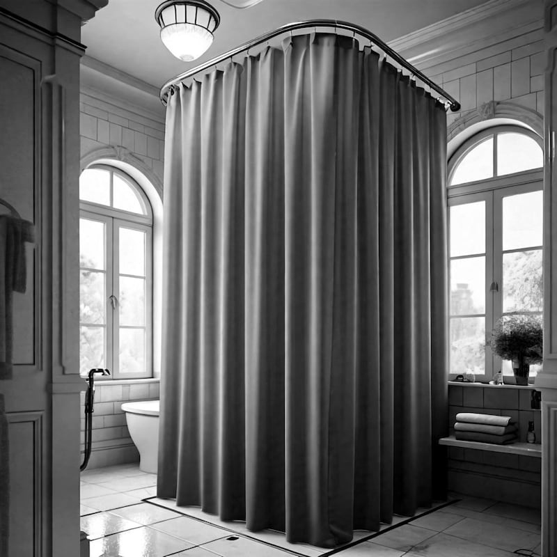 Grey Shower Curtain - Etsy