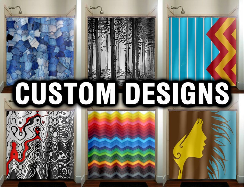 Long Extra Wide Shower Curtain Custom Window Curtain Panels Etsy