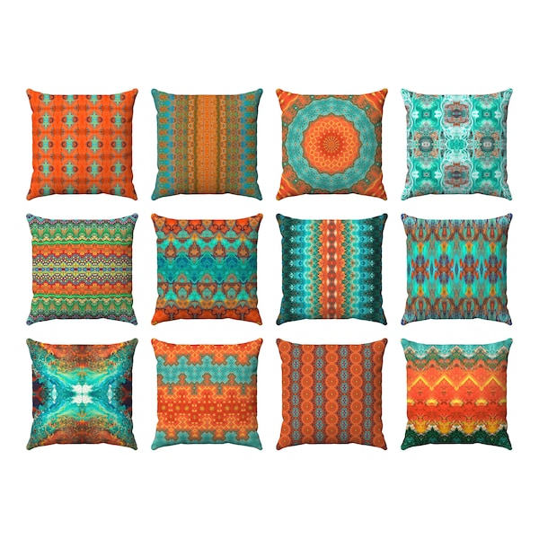 Orange Throw Pillow Etsy
