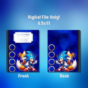 Friends & Rings Composition Notebook Cover|Digital Files|Composition Book Cover|School Notebook Digital Cover