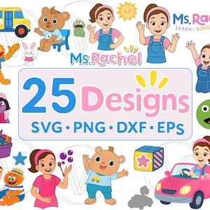 Miss Rachel SVG Bundle: Birthday Party Decor, Cake Topper (Digital Download)