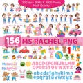 Ms Rachel PNG Clipart: 156 Designs, Birthday Party Decor (Digital Download)