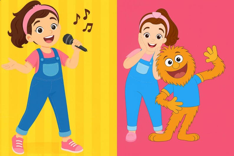 Ms Rachel PNG Clipart Bundle: Rainbow Birthday Party Decor (50 Files ...