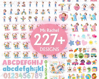 Más de 227 imágenes PNG de la Sra. Rachel - Fuentes, ¿Puedes decirlo?, Decoración para fiestas de cumpleaños (Descarga digital)