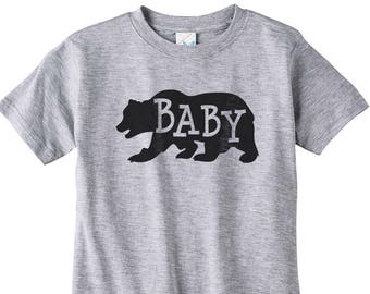 Bear Shirt Baby Tee | Boys T shirt Brother Shirt Baby Gift Boys Birthday Shirt Boy Bear Tee Bear T-shirt Boys Bother Gift Kids Size Shirt