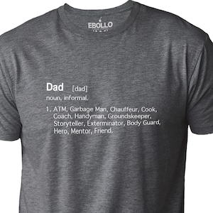 Dad Definition Shirt | Funny Father&#39;s Day Gift | Gifts for Dad from Daughter | Humorous Dad T-Shirt for Men