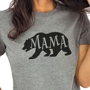 Mama Bear Shirt Mama Shirt Mothers Day Gift Womens Shirt Mom Day Gift, Wife Shirt, Mama Bear Tshirt Mama Shirt Soft, bear tee image 1