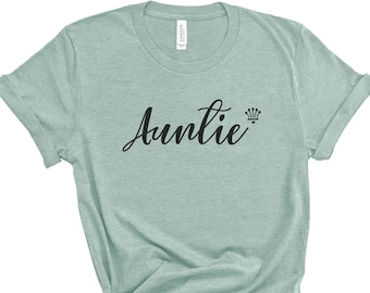 Auntie Shirt, Cute Aunt Gift for Her, Christmas Present, Family Love Tee
