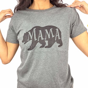 Mama Bear Shirt Mama Shirt Mothers Day Gift Womens Shirt Mom Day Gift, Wife Shirt, Mama Bear Tshirt Mama Shirt Soft, bear tee image 3