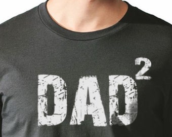 New Dad Gift DAD 2 T-Shirt Mens T Shirt - Fathers Day Gift - Funny Shirt for DAD Husband Gift Father Gift Birthday Gift for Dad