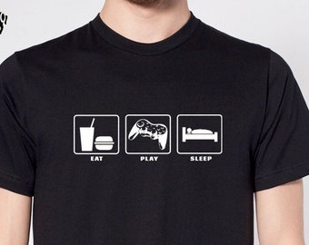 Gamer Shirt | Funny Shirt for Men | Eat Play Sleep Shirt | Video Game Shirt - Husband Gift - Gaming Shirt - Unisex Shirt - Birthday Gift