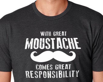 moustache t shirt mens