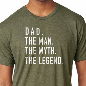 Dad Gift Dad The Man The Myth The Legend Funny Shirt Men Fathers Day Gift Husband Shirt Papa Gift Funny shirt Gift for Dad image 1