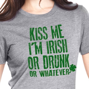 Funny St Patrick&#39;s Day T-Shirt: Kiss Me I&#39;m Irish Tee