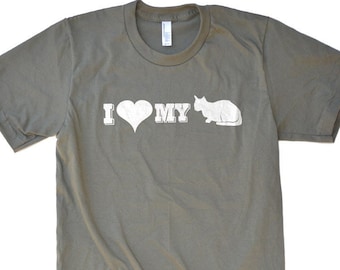 I Love My Cat Shirt, Christmas Gift for Her, Cat Lover Tee, Kitty Mom