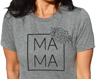 Mama Flower Box T-Shirt: Funny Mother's Day Graphic Tee