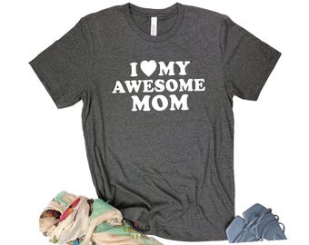 Camiseta "Amo a mi mamá" / Regalo sincero para el Día de la Madre
