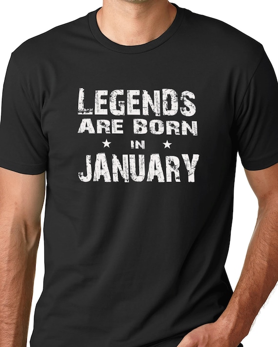 Las leyendas nacen en enero Camisas divertidas para hombres Regalo del dia del padre Camisa de regalo de cumpleanos Camisa de esposo Gif de papa de cumpleanos de enero Etsy Mexico