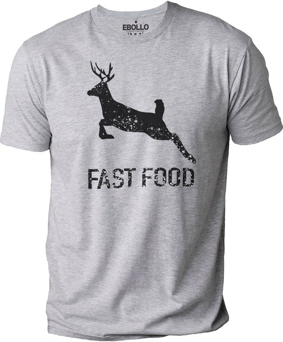 Funny Hunting Shirt | Fast Food Deer | Hunters Shirts - Fathers Day Gift - Deer Running Tshirt